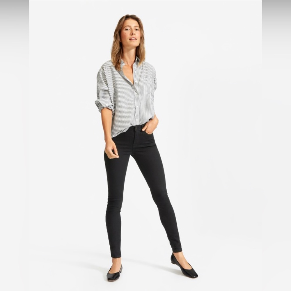 Women’s NWT 33 ankle Everlane authentic mid-rise skinny jeans in black